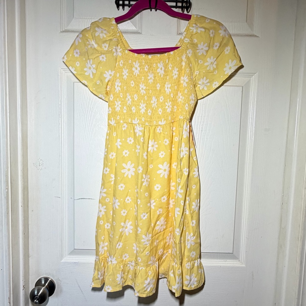 wonder nation Yellow Floral Smocked Dress